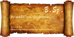 Bradács Szabina névjegykártya