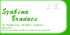 szabina bradacs business card